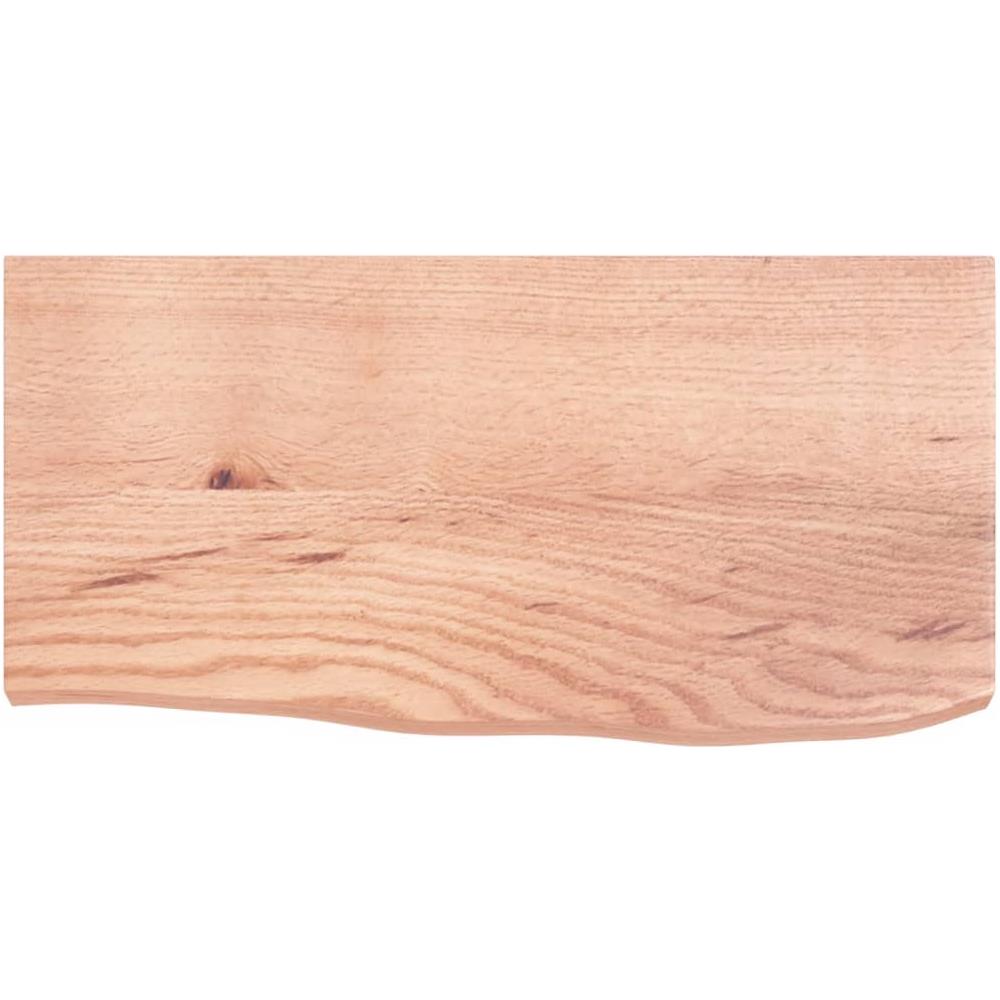 Ripiano Muro Marrone 60x30x (2-4) cm Massello Rovere Trattato - Foto 2