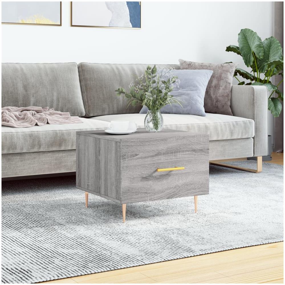 Tavolino Da Salotto Grigio Sonoma 50x50x40 Cm Legno Multistrato - Foto 1