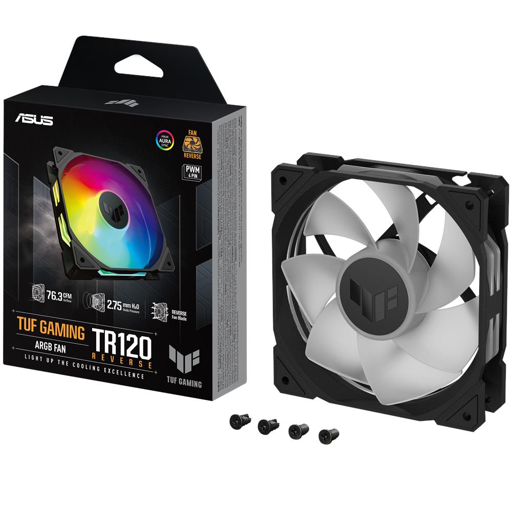 TUF Gaming TR120 ARGB Reverse Fan - Single Pack Case per computer Ventilatore 12 cm Nero - Foto 9