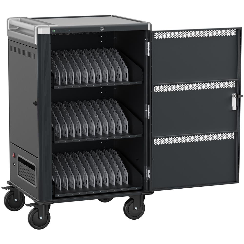 EW1701 portable device management cart& cabinet Armadio per la gestione dei dispositivi portatili Nero, Grigio - Foto 1