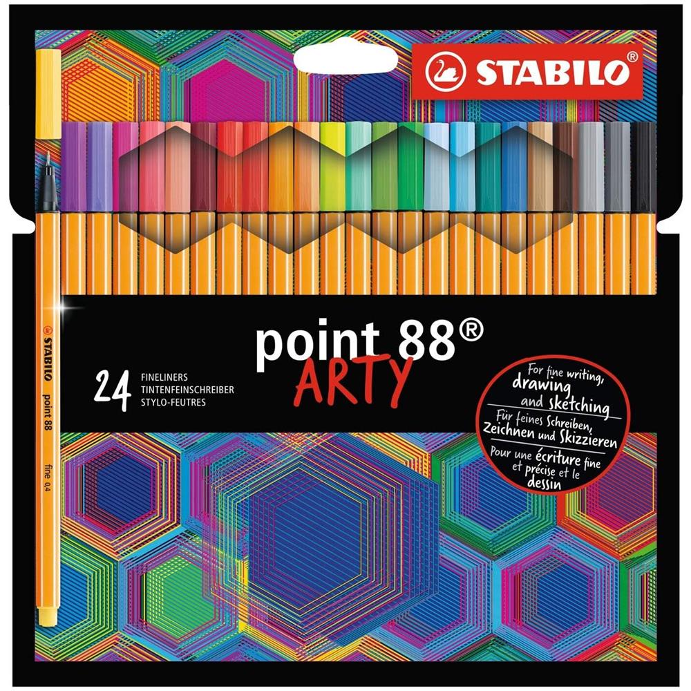 point 88 - Fineliner - ARTY - Astuccio da 24 - Colori assortiti - Foto 1