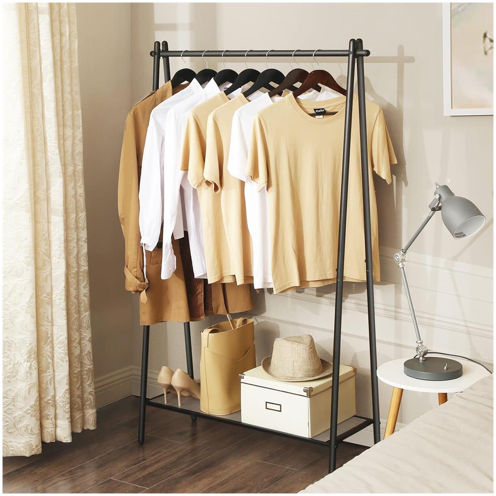 Appendiabiti Valora in acciaio nero con ruote - Foto 2