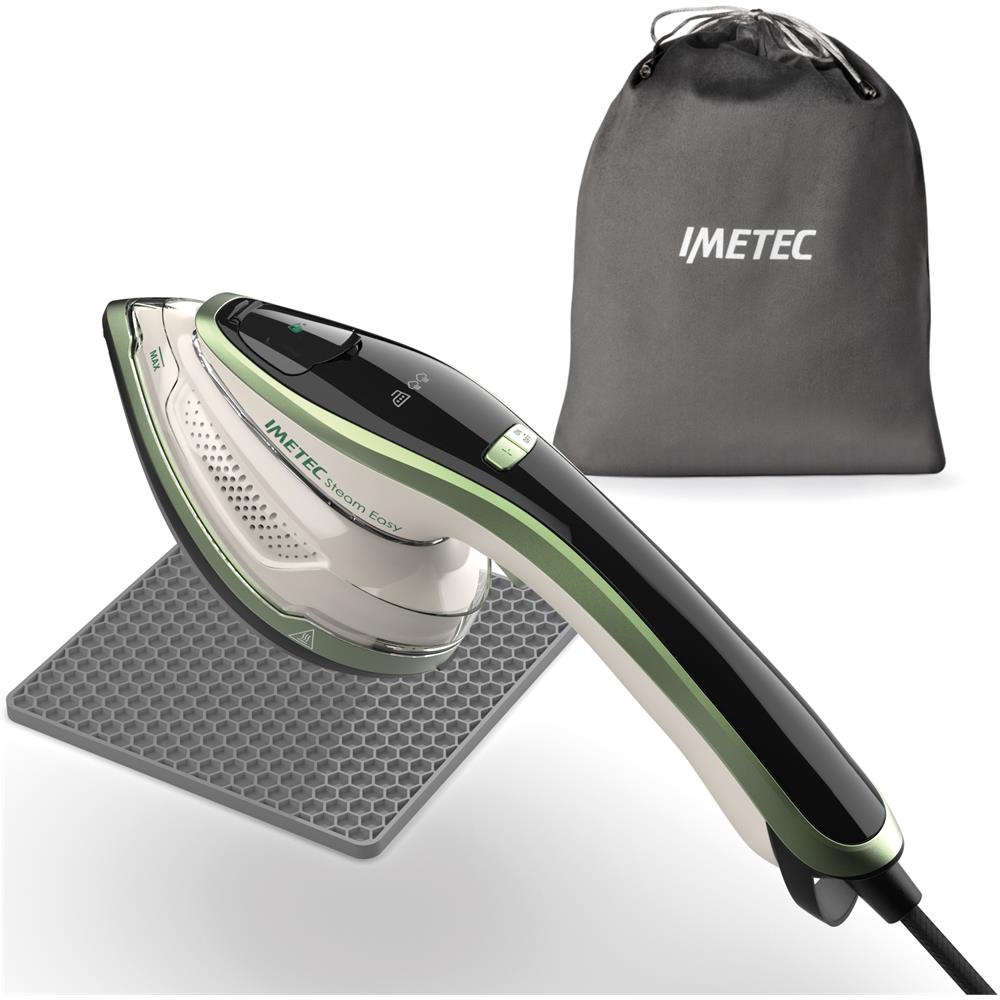 Steam Easy, ferro da stiro portatile verticale, stira in verticale e orizzontale, piastra ceramica, tripla regolazione di vapore e temperatura, display digitale, pronto in 30", 1200 Watt - Foto 1