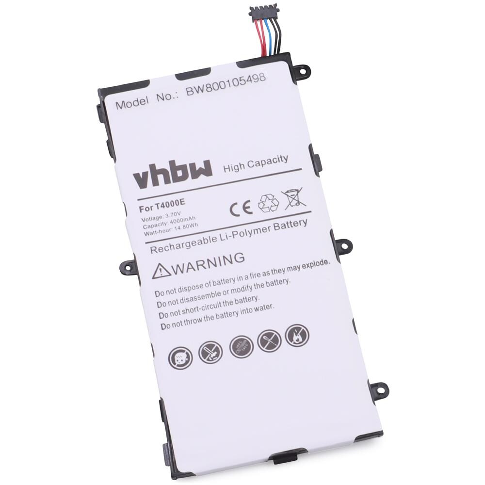 Batteria 4000mah (3.7v) Per Tablet Samsung Galaxy Tab 3 Kids Galaxy Tab 3 7.0 Sm-t210 Sm-t2105 Sm-t210r Sm-t211 Come Aaad429os / 7-b, T4000e - Foto 2