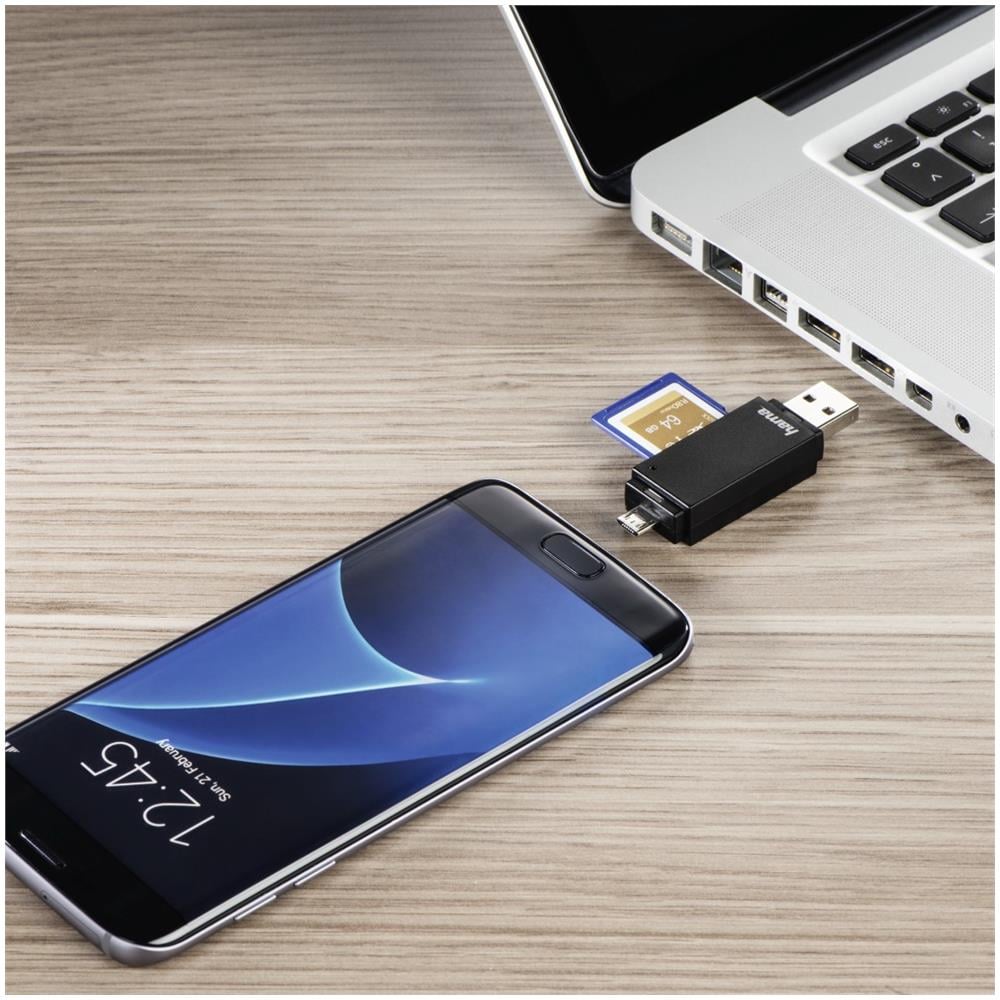 Lettore USB 2.0 Basic, OTG On The Go per Smartphone e Tablet, USB A / USB B Micro, SD, SDHC, SDXC, Micro SD, Micro SDHC - Foto 4