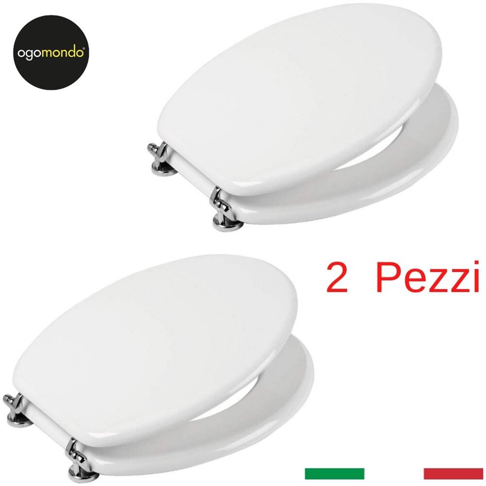 Sedile Wc Mdf Bianco Universale Sedix Plus Confezione Pezzi 2 - Foto 1
