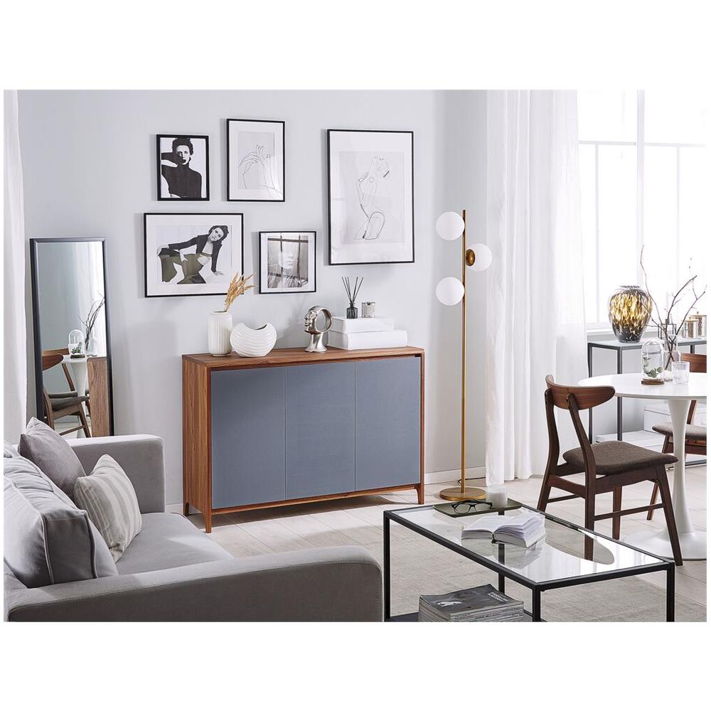 Credenza In Colore Legno Scuro E Grigio Medfort - Foto 2