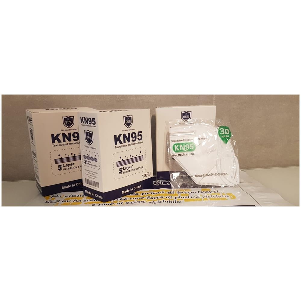 5 Mascherine Kn95 Ffp2 - Filtraggio > 95% - Foto 1