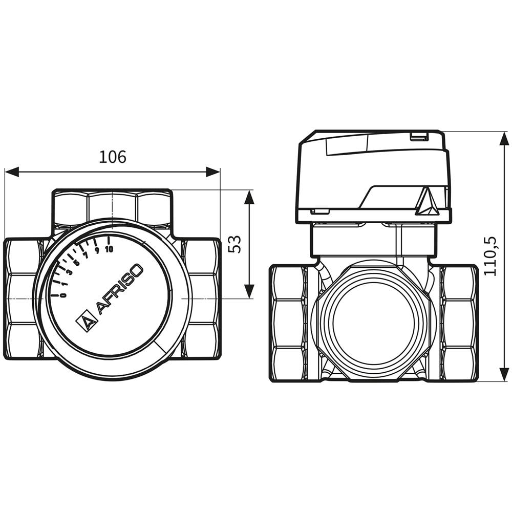 3-way 6/4"" Inch Bsp Dn40 Universale Valvola Miscelatrice Riscaldamento Sistema - Foto 2