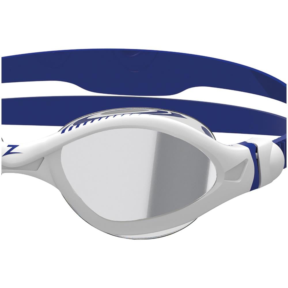 Goggle Color Tiger Lsr+ Mirror Small Bianco / blu Specchiata Nero - Foto 2