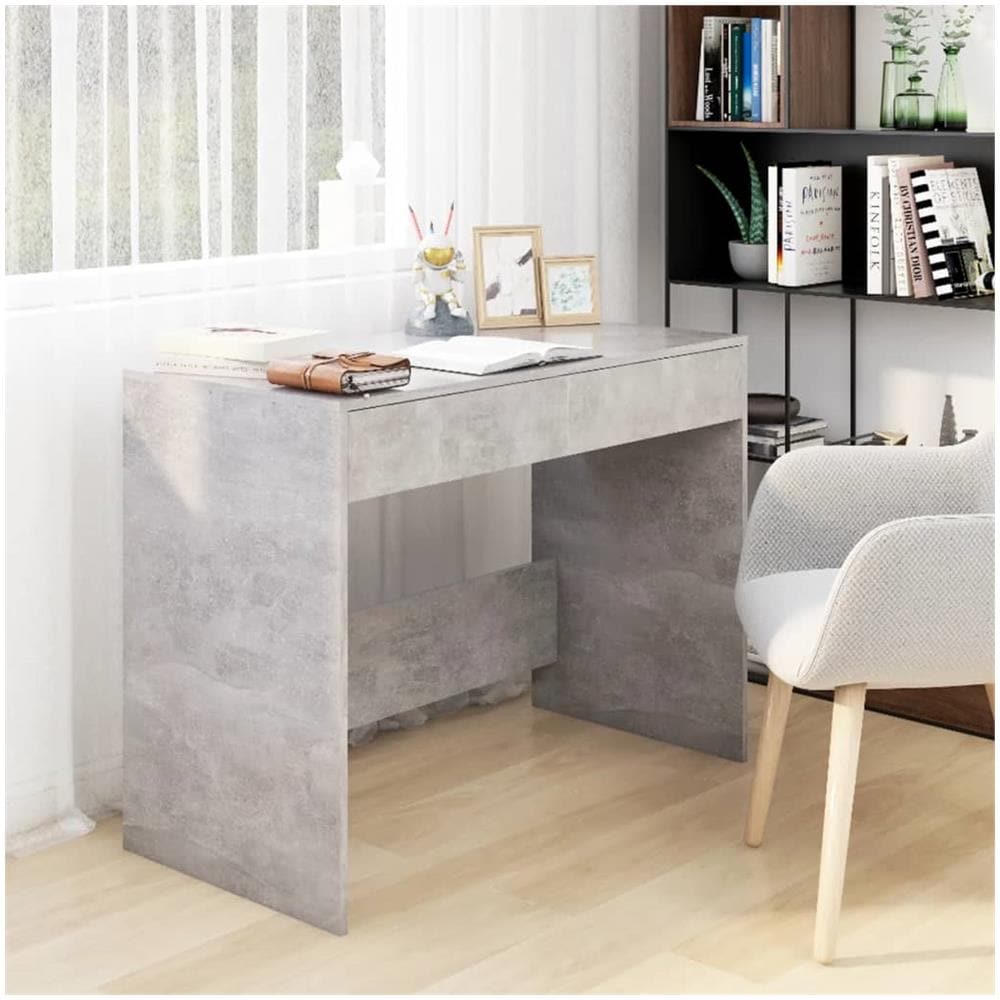 Scrivania Grigio Cemento 101x50x76,5 cm in Truciolato - Foto 1