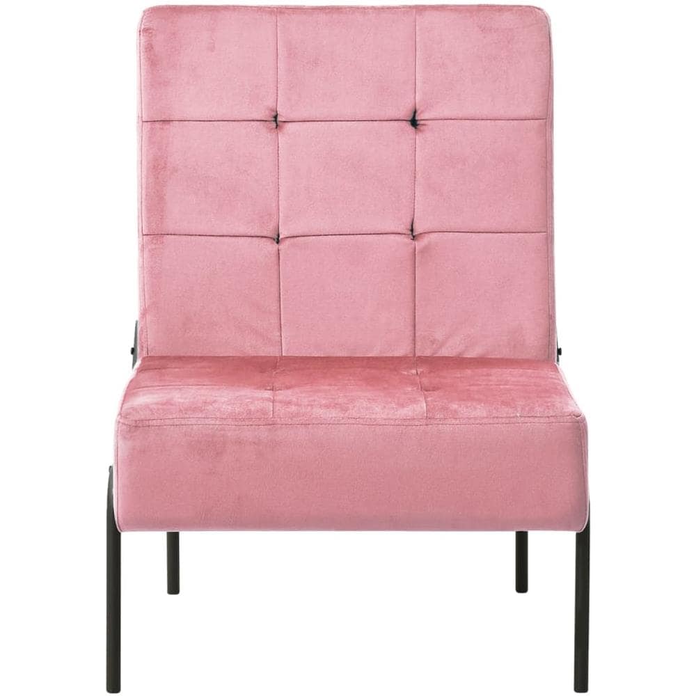 Poltrona Relax 65x79x87 Cm Rosa In Velluto - Foto 2