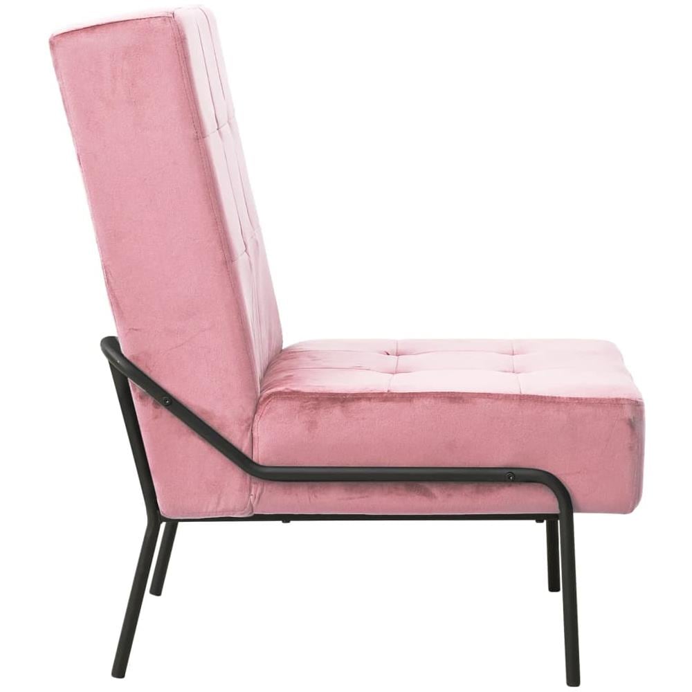 Poltrona Relax 65x79x87 Cm Rosa In Velluto - Foto 3