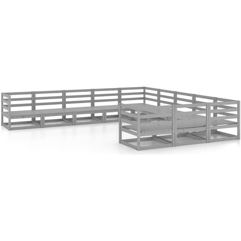 Set Divani da Giardino 11 pz in Legno Massello di Pino - Foto 1