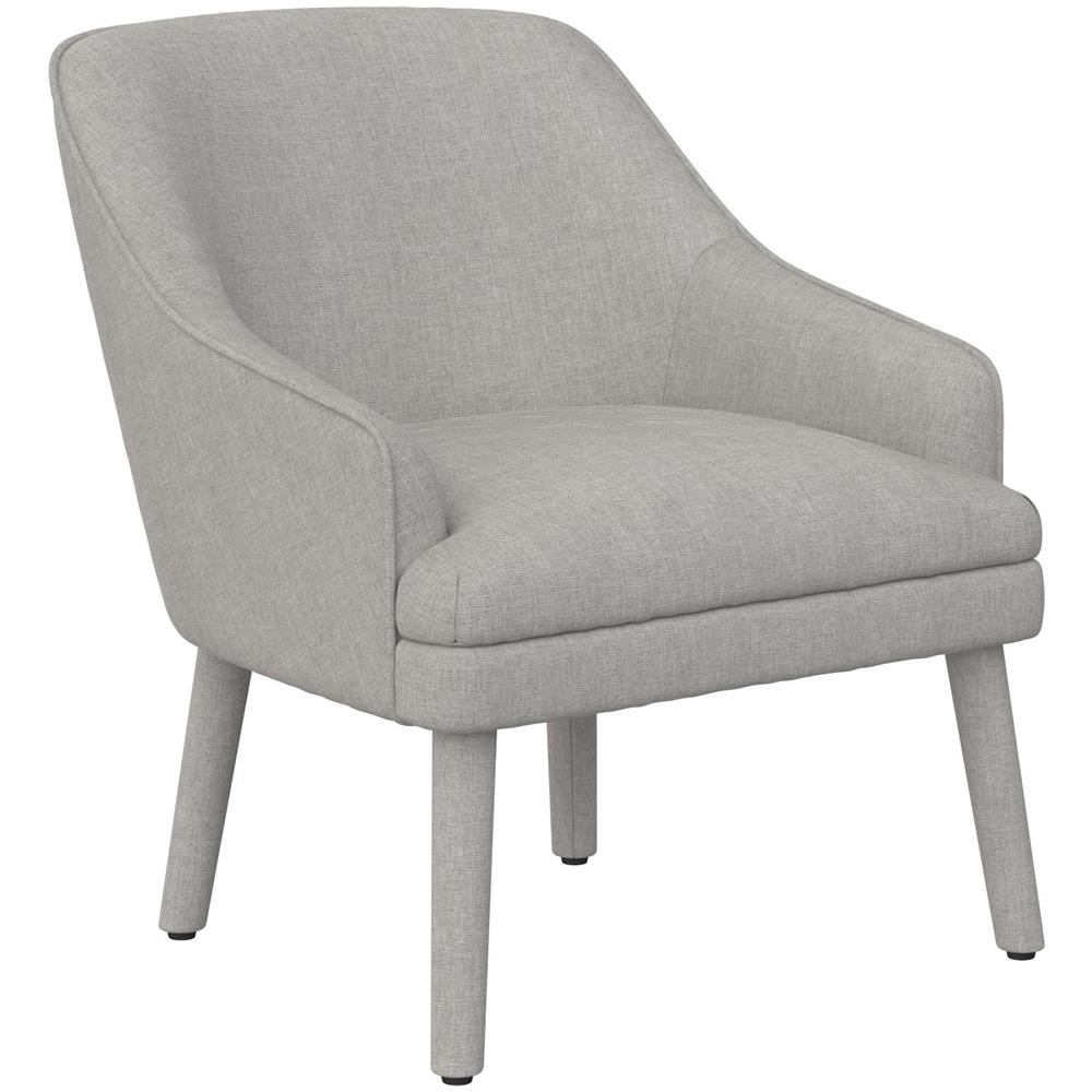 Effie Sedia Accent In Lino Grigio Chiaro - Foto 1