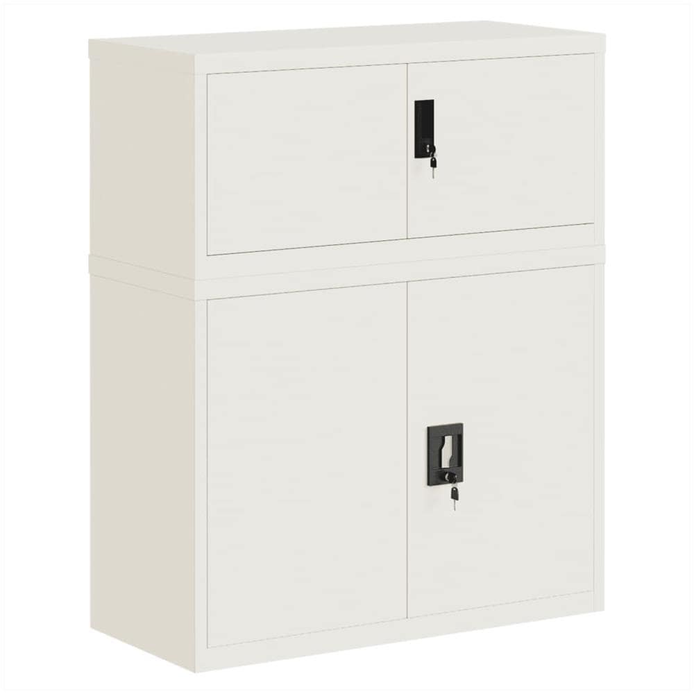 Armadio Classificatore Bianco 90x40x110 Cm In Acciaio - Foto 2