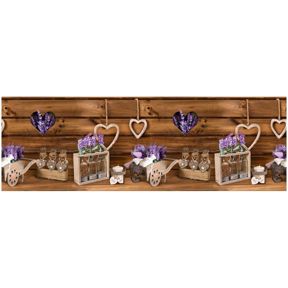 Tappeto Passatoia Cucina Antiscivolo Stampa Digitale Dis. Lavanda Cuor Carretto 50x400 Lavanda - Foto 2