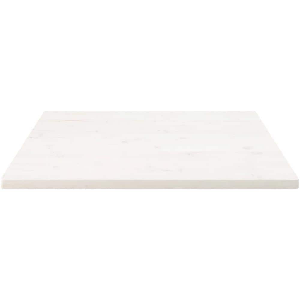 Piano Tavolo Bianco 90x90x2,5cm Legno Massello Di Pino Quadrato - Foto 3