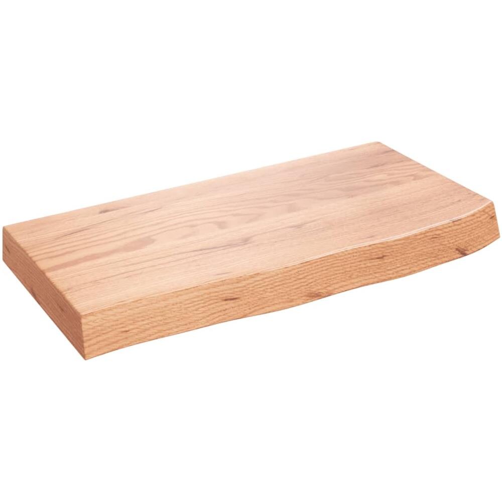 Ripiano Muro Marrone 60x30x (2-6) cm Massello Rovere Trattato - Foto 1