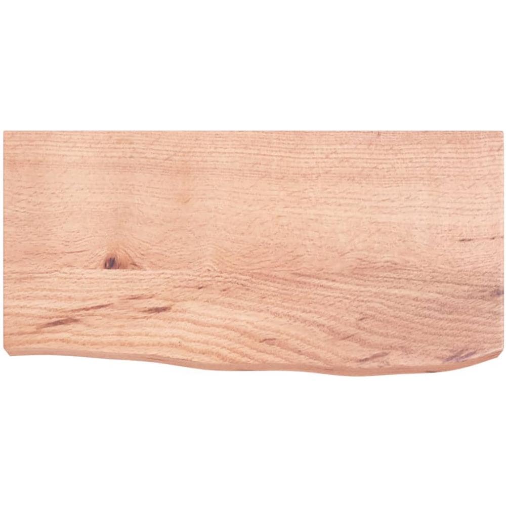 Ripiano Muro Marrone 60x30x (2-6) cm Massello Rovere Trattato - Foto 2