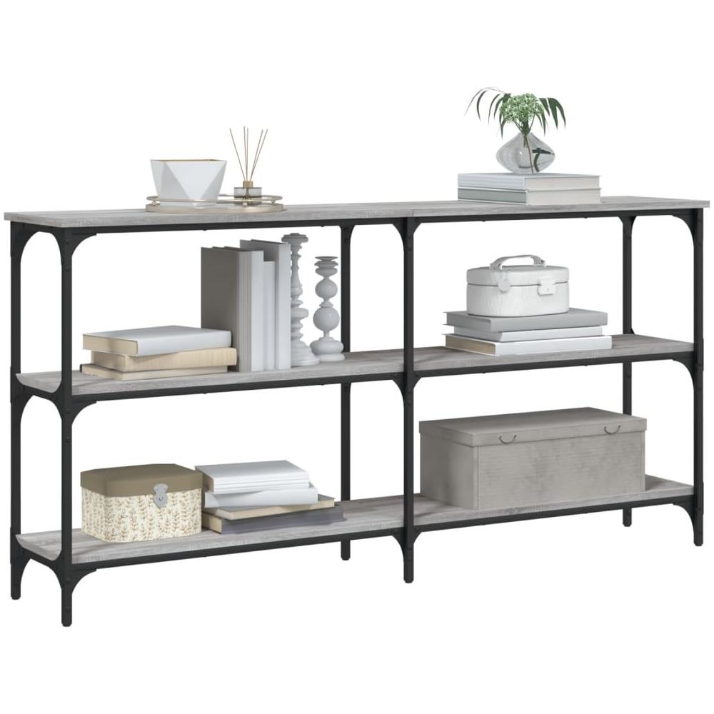 Tavolo Consolle Grigio Sonoma 150x29x75 Cm In Legno Multistrato - Foto 3