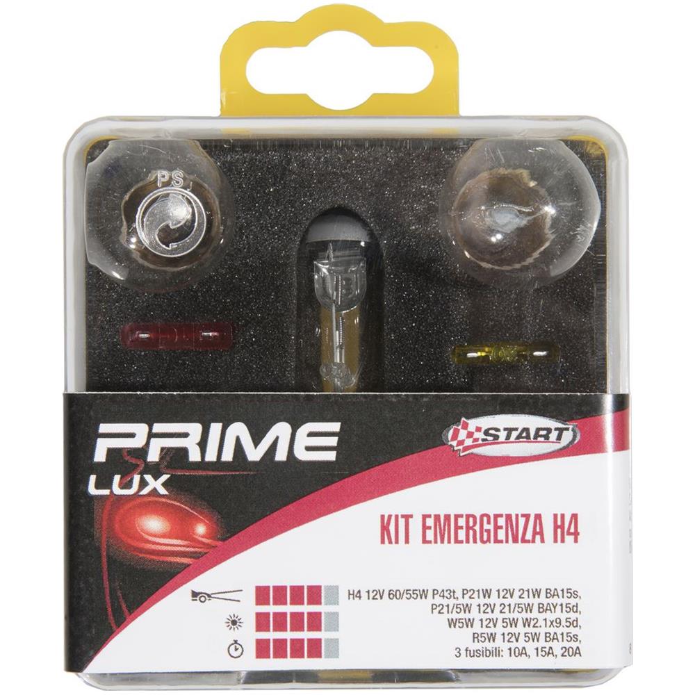 H4 Kit Emergenza Alogena Per Luci Auto 12v 5 Lampade+2 Fusibili - Foto 1
