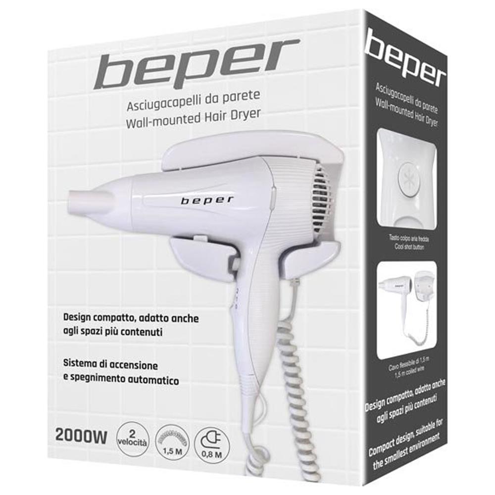 Asciugacapelli Asciuga Capelli Da Parete Phon Compatto Muro Bagno Hotel 2000w - Foto 4