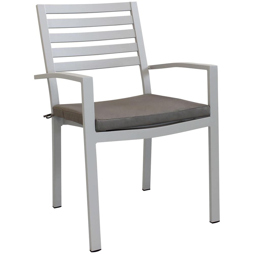 Dexter - Poltrona Da Giardino In Alluminio Impilabile Completa Di Cuscino - Foto 1