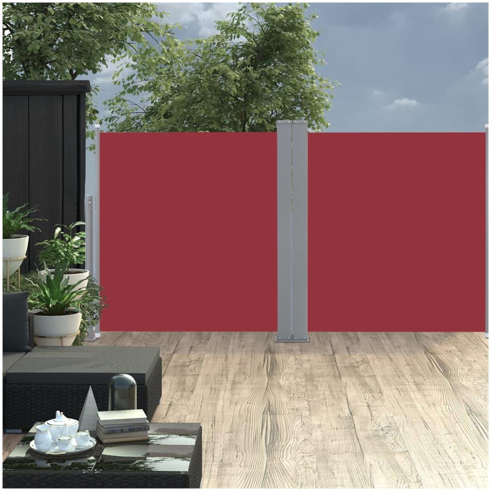 Tenda Da Sole Laterale Retrattile Rossa 120x600 Cm - Foto 2