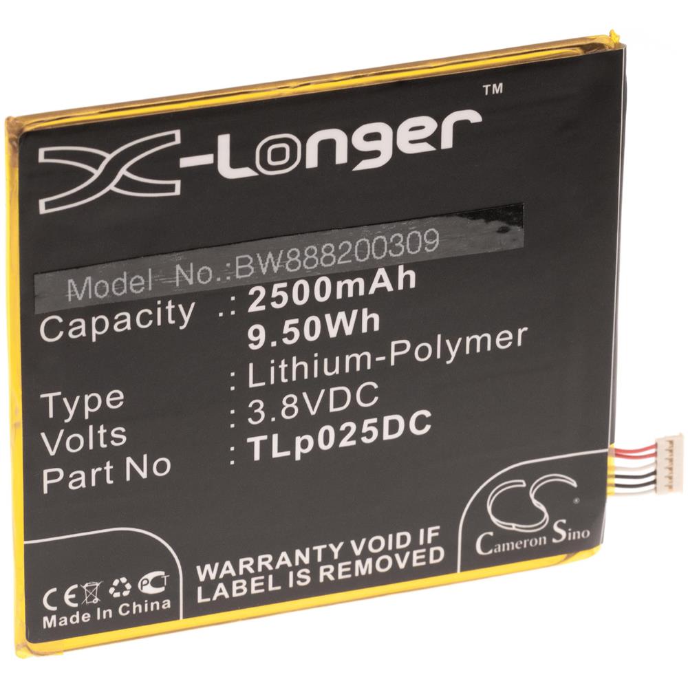 Li-poly Batteria 2500mah (3.8v) Per Cellulari, Smartphone Come Alcatel Tlp025dc - Foto 1