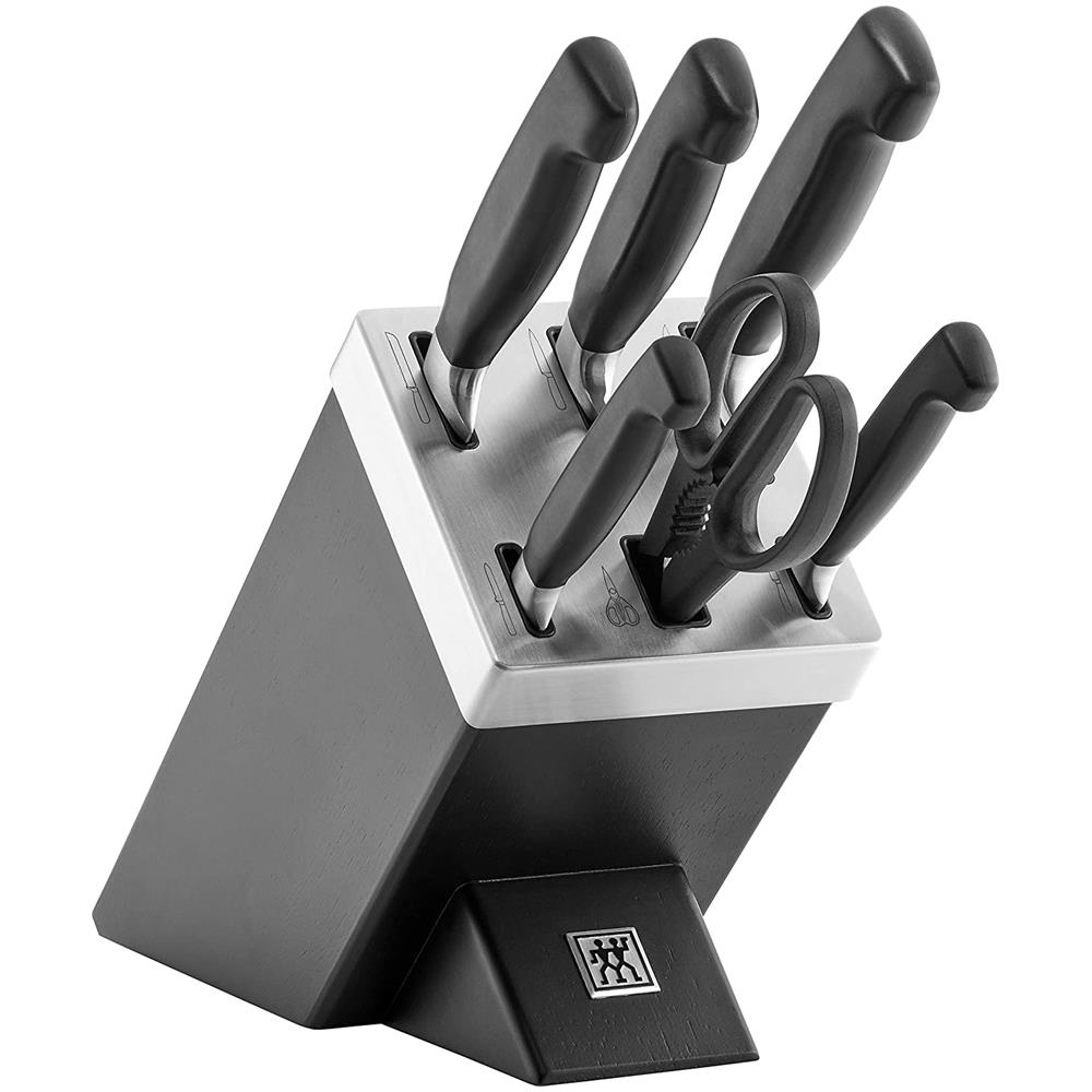 Vier Sterne Knife Block 7 pcs. black - Foto 1