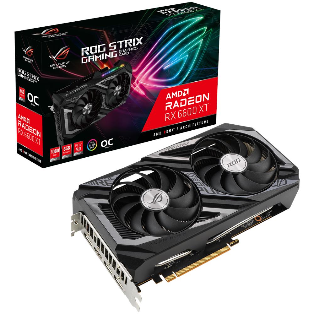 Radeon RX 6600 XT 8 GB GDDR6 Pci-E 3x DisplayPort / 1x HDMI ROG Strix Gaming - Foto 1