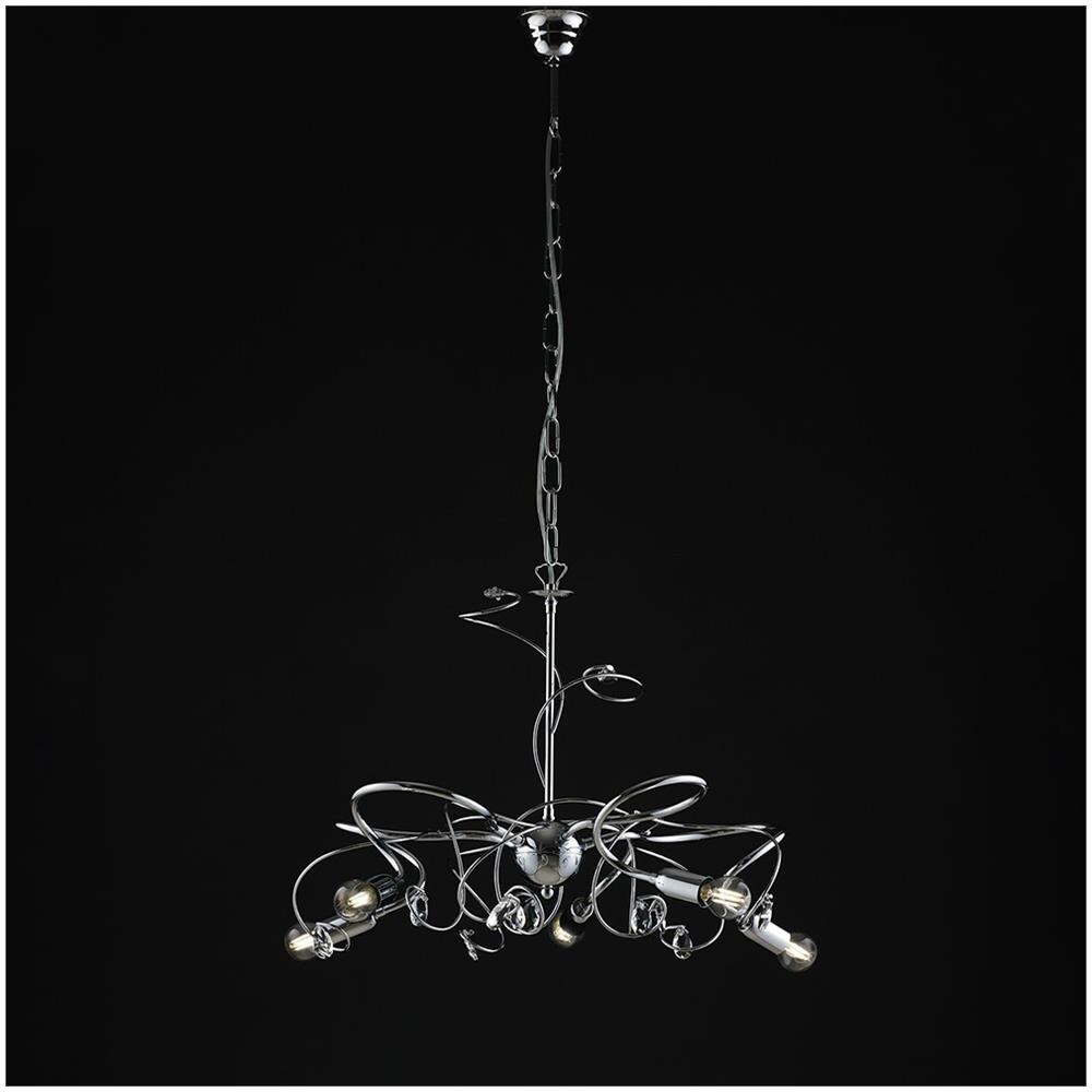 Orecchini A Lampadario Clip-On In Cristallo E Strass – Oro, Lunghi 7,5 Cm – Per Orecchie Non Forate