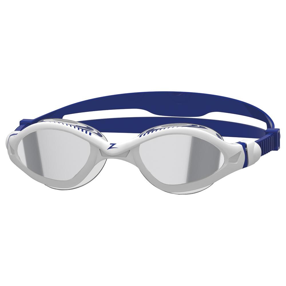 Goggle Color Tiger Lsr+ Mirror Regular Bianco / blu Specchiata Nero - Foto 1