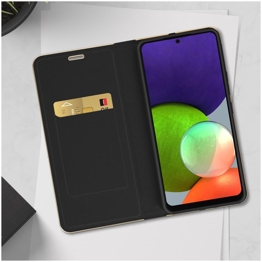 Custodia Samsung Galaxy A53 5g Portacarte Luna Book Gold Nera - Foto 2
