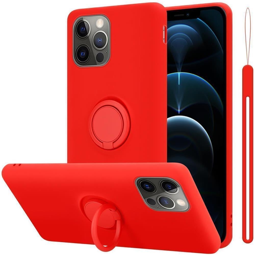 Custodia Compatibile Con Apple Iphone 13 Mini In Liquid Rosso - Coperchio Protettivo In Silicone Tpu Flessibile Con Anello - Foto 1