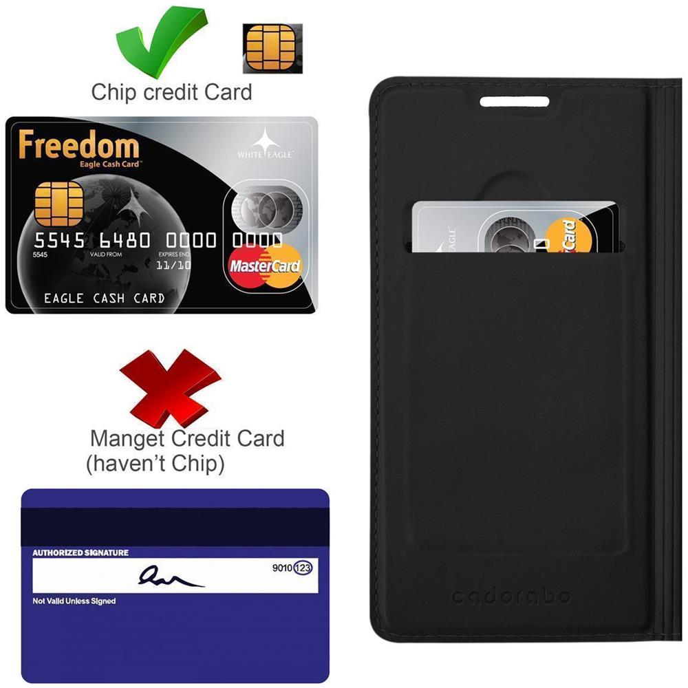 Custodia Compatibile Con Huawei Y6p In Classy Nero - Coperchio Protettiva Con Chiusura Magnetica, Funzione Stand E Tasca Per Le Carte - Foto 2