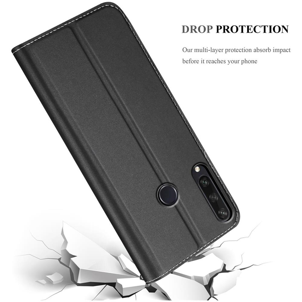 Custodia Compatibile Con Huawei Y6p In Classy Nero - Coperchio Protettiva Con Chiusura Magnetica, Funzione Stand E Tasca Per Le Carte - Foto 8
