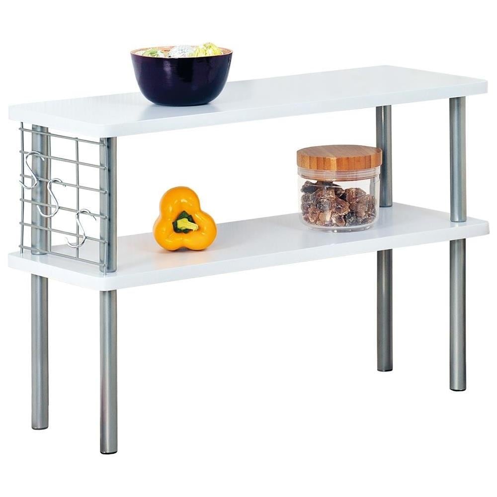 Mensola Da Cucina Per Spezie E Utensili, 2 Livelli, Bianco, - Foto 1