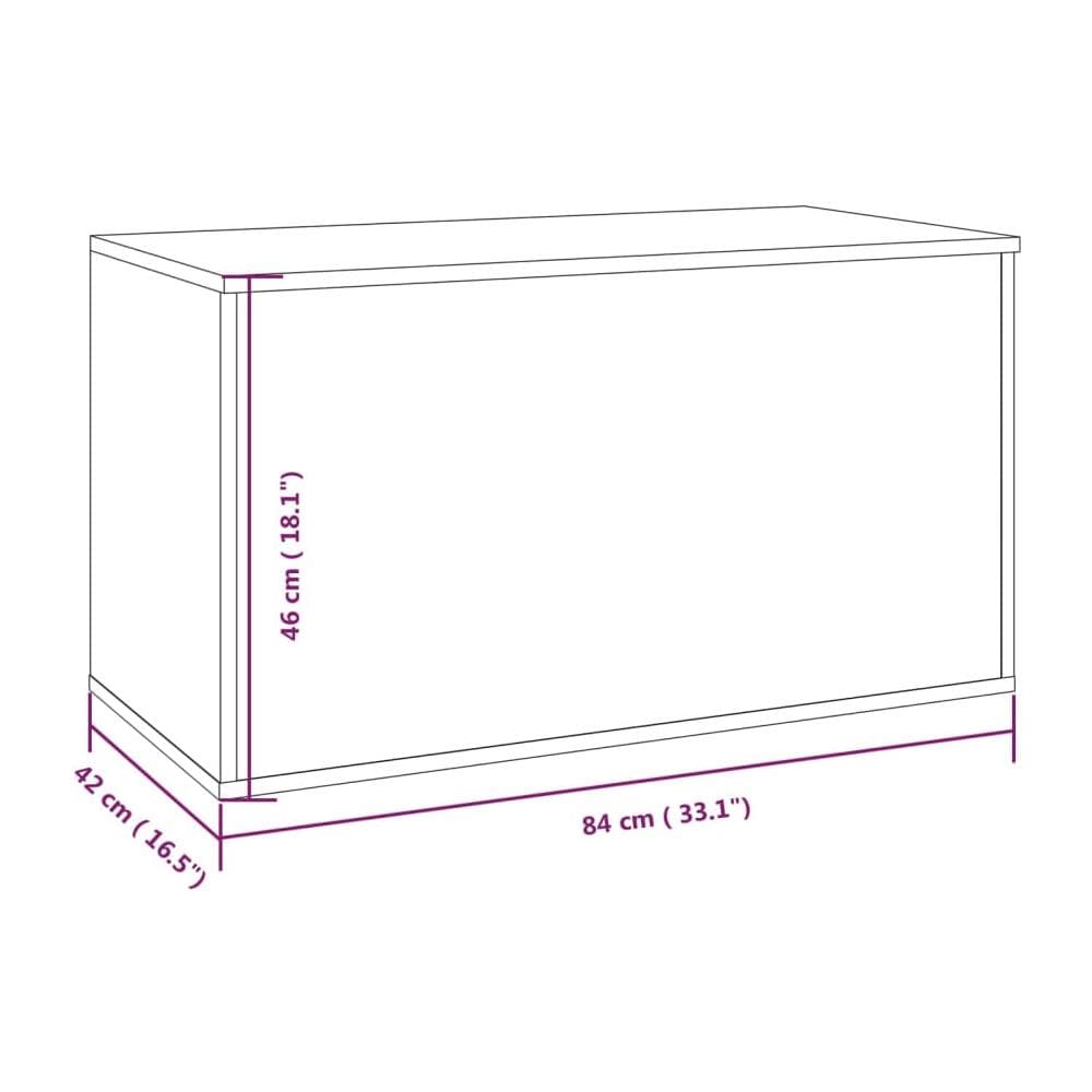 Cassapanca Rovere Fumo 84x42x46 Cm In Legno Ingegnerizzato - Foto 9