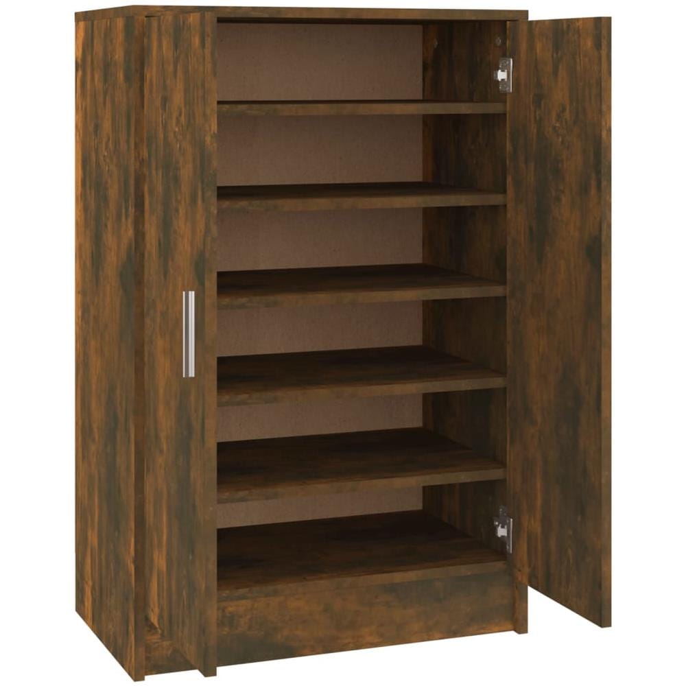 Scarpiera Rovere Fumo 60x35x92 Cm In Legno Multistrato - Foto 2
