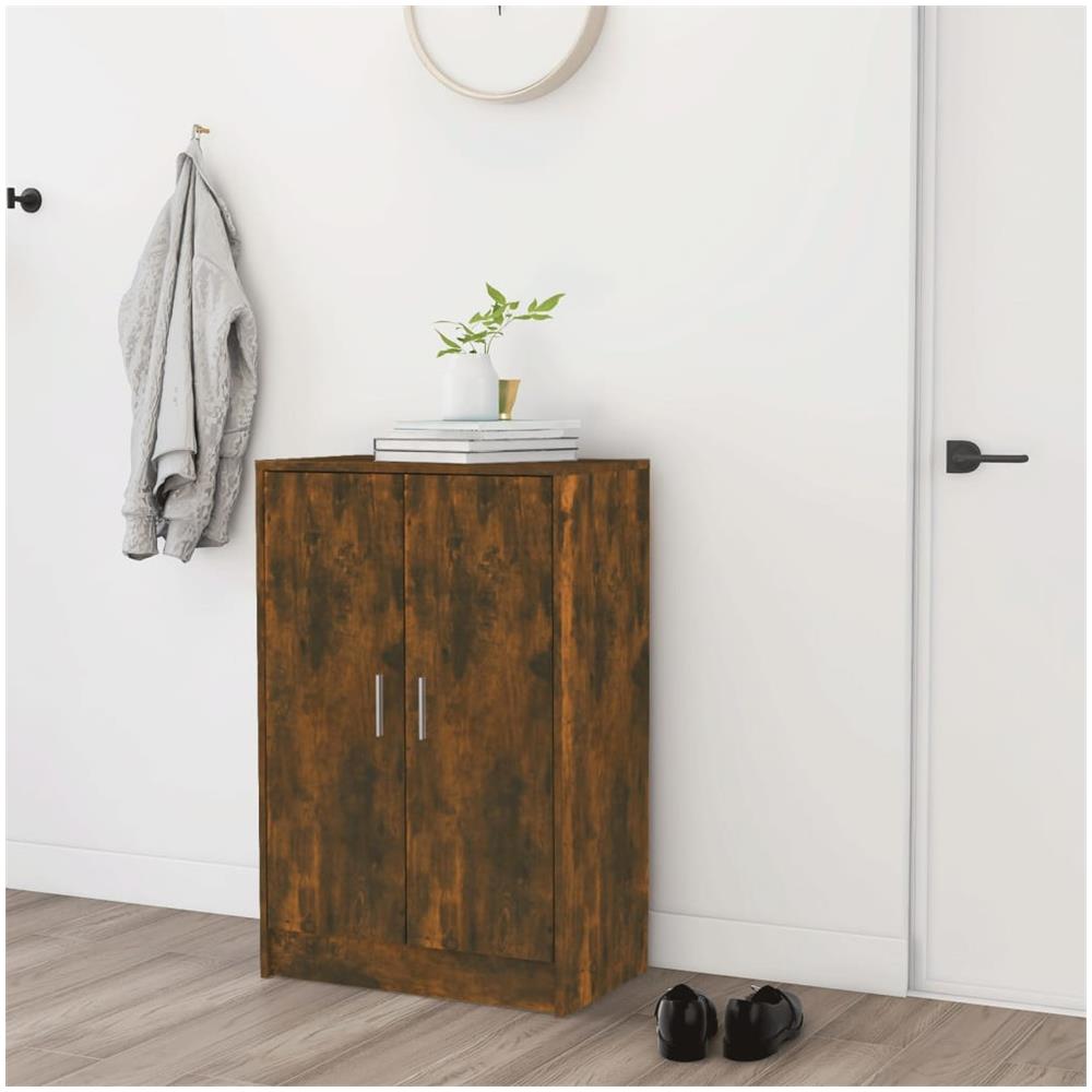 Scarpiera Rovere Fumo 60x35x92 Cm In Legno Multistrato - Foto 3