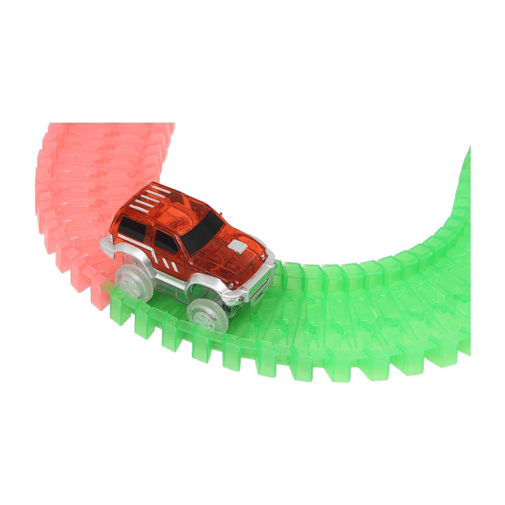 Scatola Di Circuito Piccolo Con 1 Auto Da Televendita - - Rosso - Bambini - Luce Flessibile Con Led / Funzionamento A Bat - Foto 1