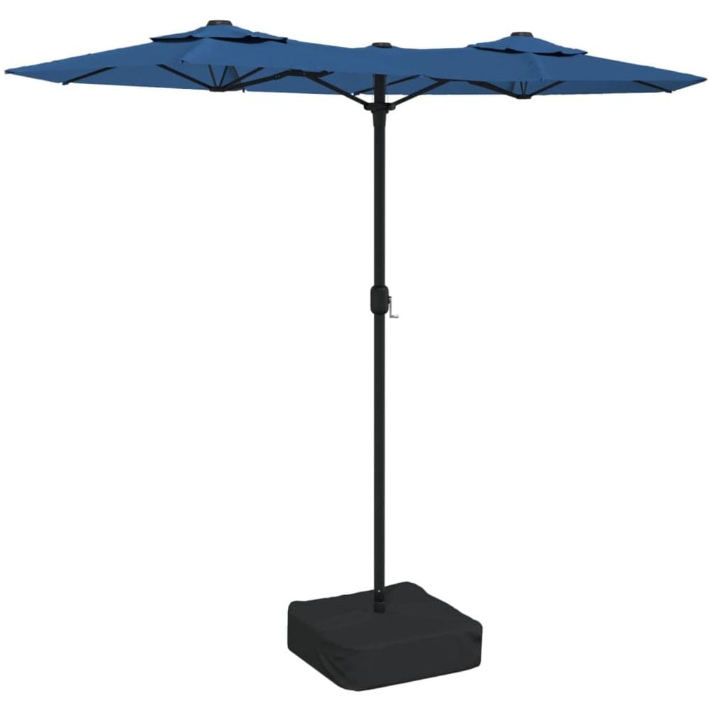 Ombrellone A Doppia Testa Con Led Azzurro 316x240 Cm - Foto 2