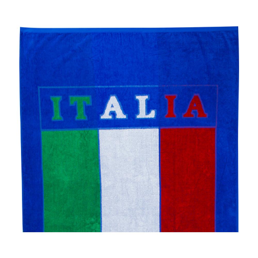 Telo Mare Jacquard In Spugna Asciugamano Da Spiaggia Disegno Italia Scudetto - Foto 5