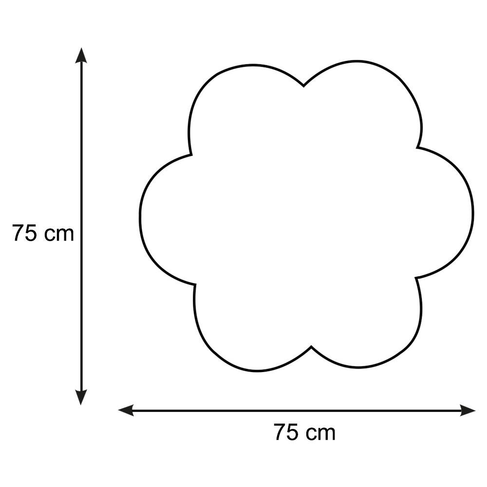 Tappeto A Fiore Casa Bagno Cotone Spugna Morbida Antiscivolo Flower Grigio - Foto 4