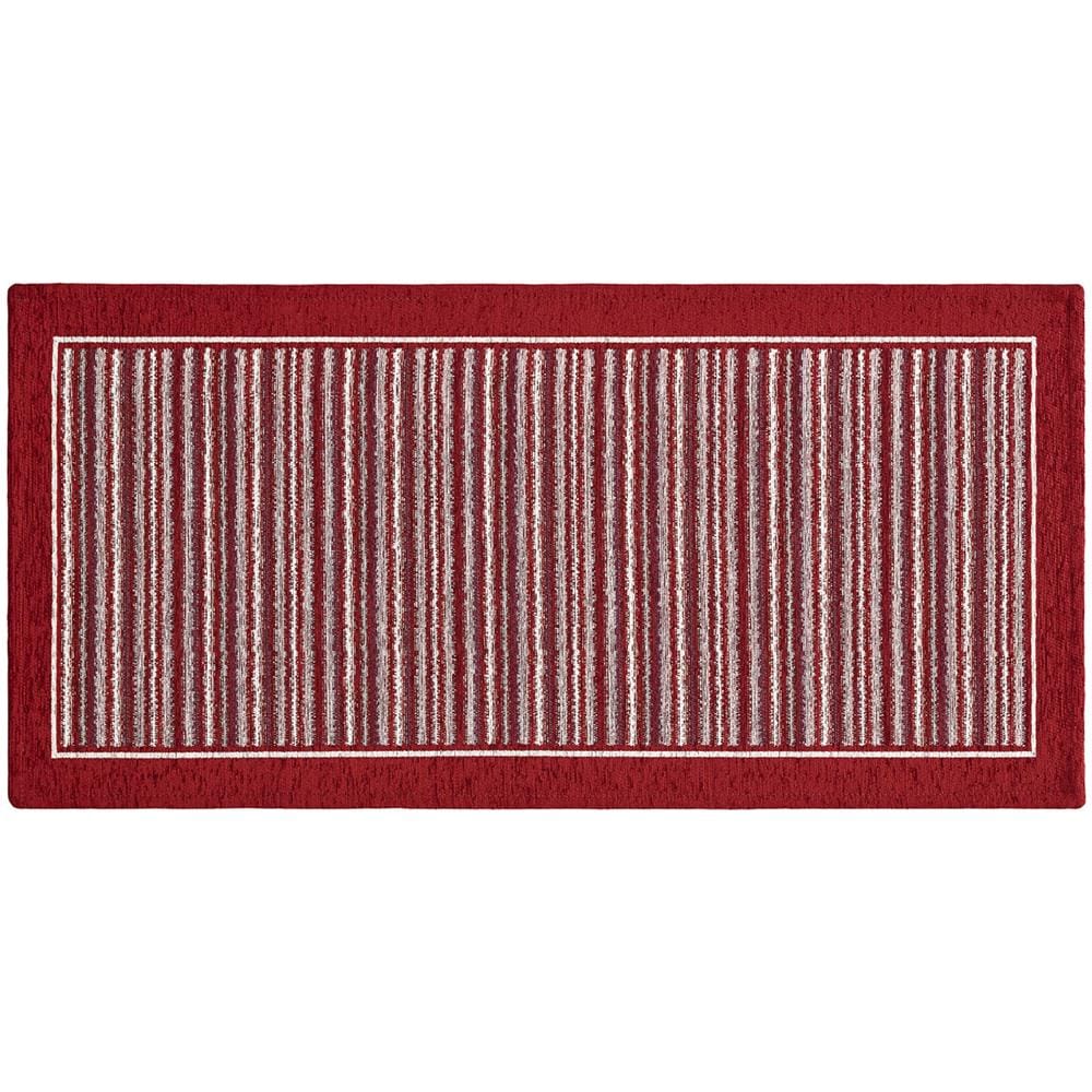 Tappeto Passatoia Cucina Corsia Retro Antiscivolo Disegno Shangai By Suardi 55x280 Rosso - Foto 1