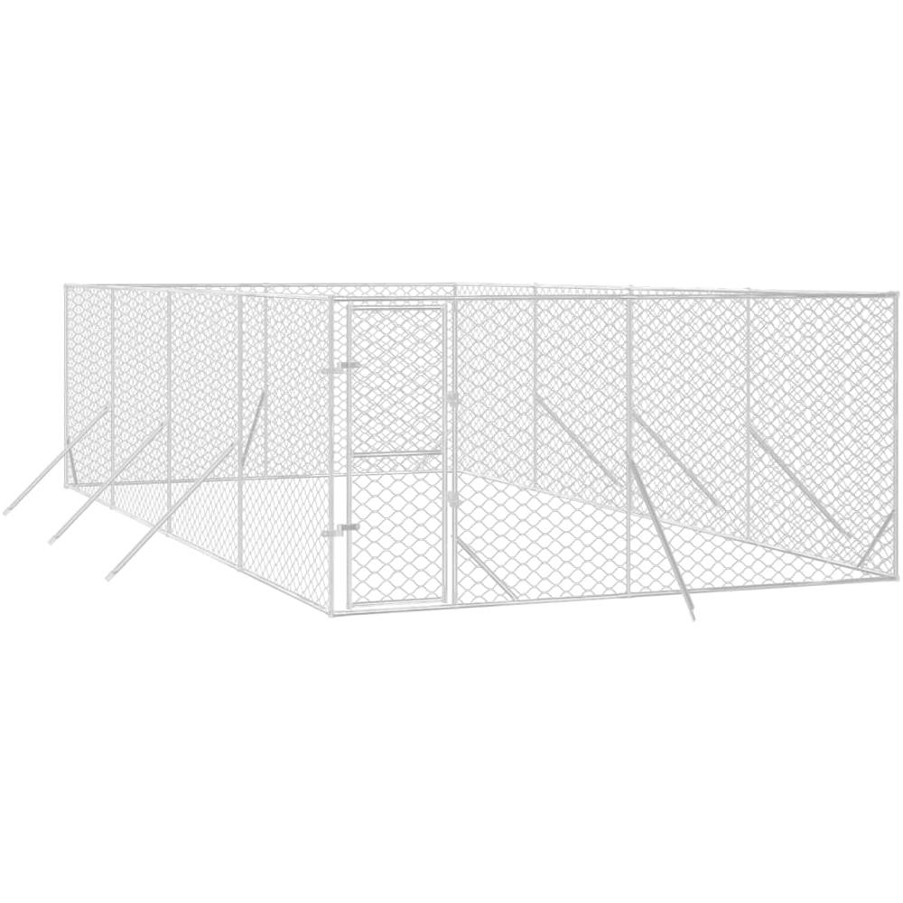 Cuccia Per Cani Da Esterno Argento 4x8x2 M In Acciaio Zincato - Foto 2