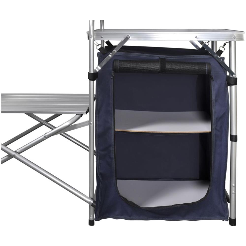 Unità Cucina Da Campeggio Pieghevole Con Parabrezza In Alluminio - Foto 11