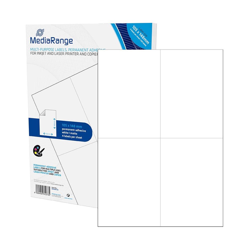 Etichette Multiuso Adesive 105x148 Mm, Bianco, Confezione 200 Pezzi - Mrink143 - Foto 2